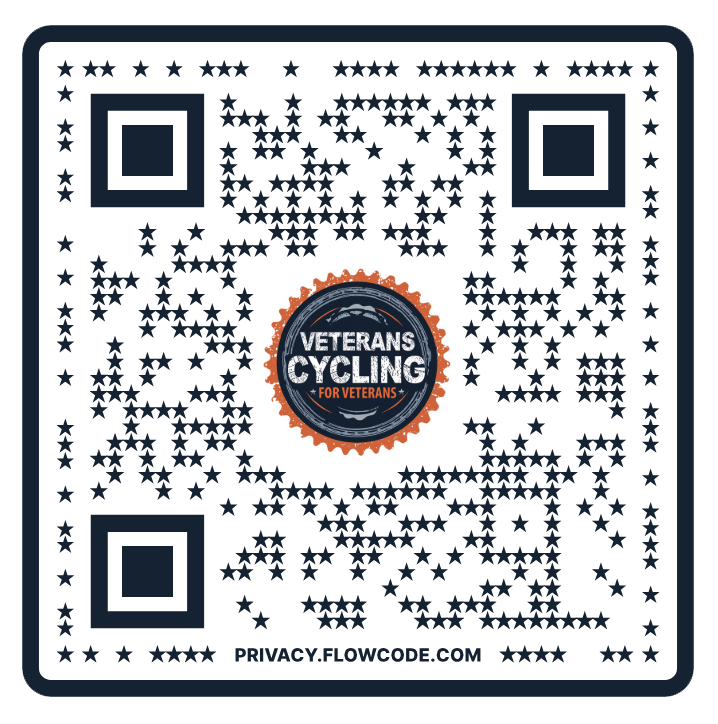 2026 Cycling for Veterans. Scan to Register or Donate